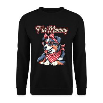 Berger Australien Chien Maman Pour Maman - Sweat-shirt Unisexe - noir - Devant - Alina (178cm) & Michal (187cm)
