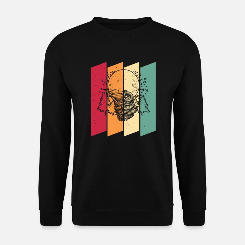 Sheep Moon Howling - Unisex Sweatshirt - black