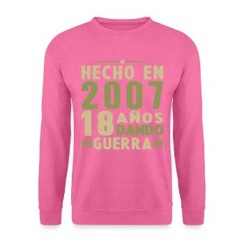 Hergestellt im Jahr 2007 Geburtstagsgeschenk - Unisex Pullover - Pink - Vorne