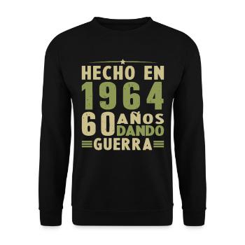 Made in 1964 60 Year Old Birthday Gift - Unisex Sweatshirt - black - Front - Alina (178cm) & Michal (187cm)