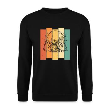 Bunny Rabbit Moon Howling - Unisex Sweatshirt - black - Front - Alina (178cm) & Michal (187cm)