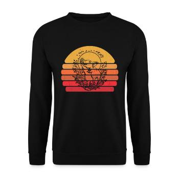Pig Pig Farmer Moon Howling - Unisex Sweatshirt - black - Front - Alina (178cm) & Michal (187cm)