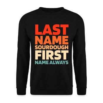 Sauerteig Brot - Unisex Pullover - Schwarz - Vorne - Alina (178cm) & Michal (187cm)