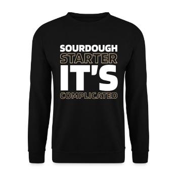 Sauerteig Brot - Unisex Pullover - Schwarz - Vorne - Alina (178cm) & Michal (187cm)