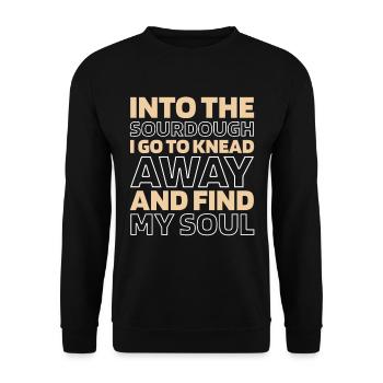 Pain au levain - Sweat-shirt Unisexe - noir - Devant - Alina (178cm) & Michal (187cm)