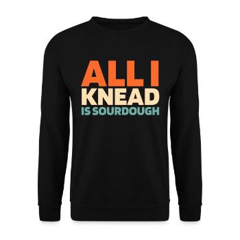Sauerteig Brot - Unisex Pullover - Schwarz - Vorne - Alina (178cm) & Michal (187cm)