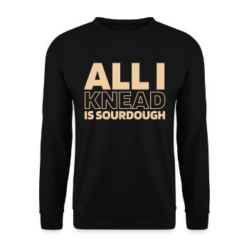 Sauerteig Brot - Unisex Pullover - Schwarz - Vorne - Alina (178cm) & Michal (187cm)