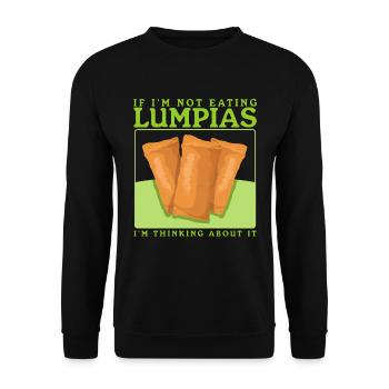 Lumpia Spring Roll Loempia Gift - Unisex Sweatshirt - black - Front - Alina (178cm) & Michal (187cm)