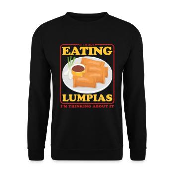 Lumpia Spring Rolls Loempia Gift - Unisex Sweatshirt - black - Front - Alina (178cm) & Michal (187cm)