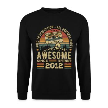 September 2012 Birthday Gift September 2012 - Unisex Sweatshirt - black - Front - Alina (178cm) & Michal (187cm)