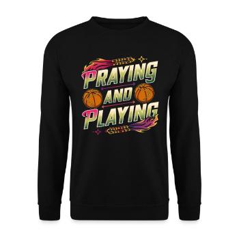 Tournoi de football Sportsman pour les joueurs religieux - Sweat-shirt Unisexe - noir - Devant - Alina (178cm) & Michal (187cm)