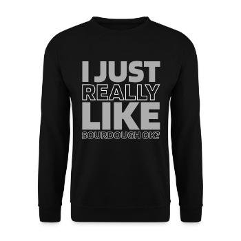 Sauerteig Brot - Unisex Pullover - Schwarz - Vorne - Alina (178cm) & Michal (187cm)