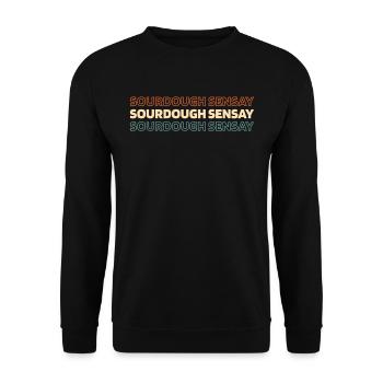 Sauerteig Brot - Unisex Pullover - Schwarz - Vorne - Alina (178cm) & Michal (187cm)