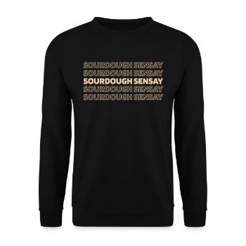 Sauerteig Brot - Unisex Pullover - Schwarz - Vorne - Alina (178cm) & Michal (187cm)