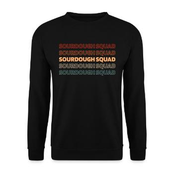Sauerteig Brot - Unisex Pullover - Schwarz - Vorne - Alina (178cm) & Michal (187cm)