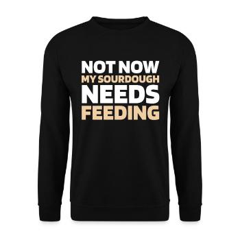 Sauerteig Brot - Unisex Pullover - Schwarz - Vorne - Alina (178cm) & Michal (187cm)