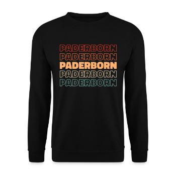 Ville allemande de Paderborn, Rhénanie-du-Nord-Westphalie - Sweat-shirt Unisexe - noir - Devant - Alina (178cm) & Michal (187cm)