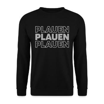 German city Plauen Saxony - Unisex Sweatshirt - black - Front - Alina (178cm) & Michal (187cm)