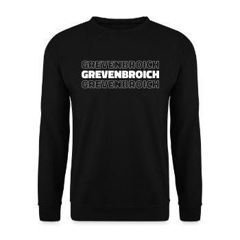 German city Grevenbroich, North Rhine-Westphalia - Unisex Sweatshirt - black - Front - Alina (178cm) & Michal (187cm)