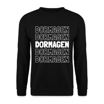 Ville allemande de Dormagen, Rhénanie-du-Nord-Westphalie - Sweat-shirt Unisexe - noir - Devant - Alina (178cm) & Michal (187cm)