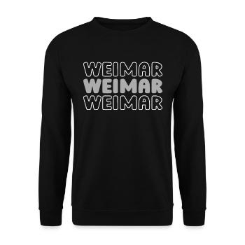 German city Weimar, Thuringia - Unisex Sweatshirt - black - Front - Alina (178cm) & Michal (187cm)