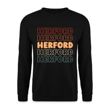German city of Herford, North Rhine-Westphalia - Unisex Sweatshirt - black - Front - Alina (178cm) & Michal (187cm)