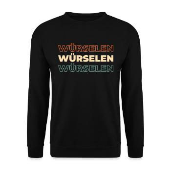 German city Würselen North Rhine-Westphalia - Unisex Sweatshirt - black - Front - Alina (178cm) & Michal (187cm)