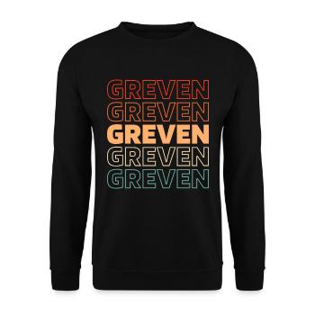 German city of Greven, North Rhine-Westphalia - Unisex Sweatshirt - black - Front - Alina (178cm) & Michal (187cm)