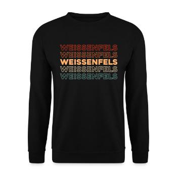 German city Weißenfels, Saxony-Anhalt - Unisex Sweatshirt - black - Front - Alina (178cm) & Michal (187cm)