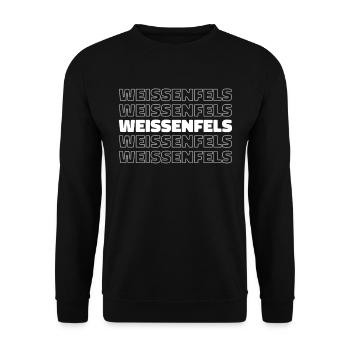 German city Weißenfels, Saxony-Anhalt - Unisex Sweatshirt - black - Front - Alina (178cm) & Michal (187cm)