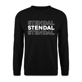 German city of Stendal Saxony-Anhalt - Unisex Sweatshirt - black - Front - Alina (178cm) & Michal (187cm)