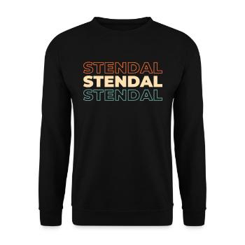 German city of Stendal Saxony-Anhalt - Unisex Sweatshirt - black - Front - Alina (178cm) & Michal (187cm)