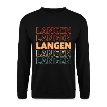 Ville allemande de Langen, Hesse - Sweat-shirt Unisexe - noir - Devant - Alina (178cm) & Michal (187cm)