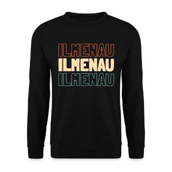 German city Ilmenau, Thuringia - Unisex Sweatshirt - black - Front - Alina (178cm) & Michal (187cm)