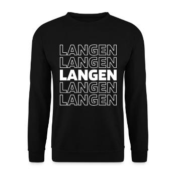 Ville allemande de Langen, Hesse - Sweat-shirt Unisexe - noir - Devant - Alina (178cm) & Michal (187cm)