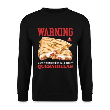Quesadilla Tortilla Quesadillas Geschenk - Unisex Pullover - Schwarz - Vorne - Alina (178cm) & Michal (187cm)