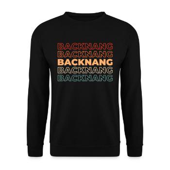German city Backnang, Baden-Württemberg - Unisex Sweatshirt - black - Front - Alina (178cm) & Michal (187cm)