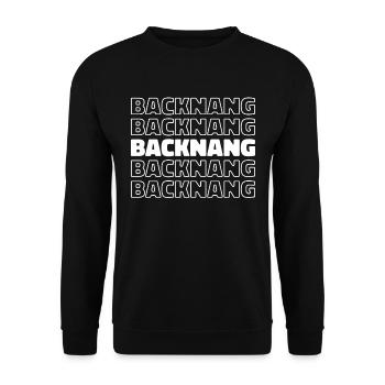 German city Backnang, Baden-Württemberg - Unisex Sweatshirt - black - Front - Alina (178cm) & Michal (187cm)