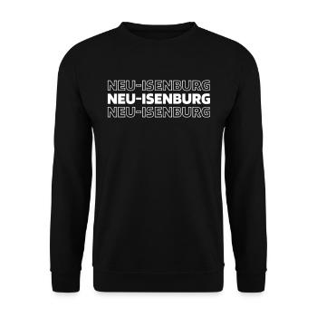 Ville allemande de Neuisenburg, Hesse - Sweat-shirt Unisexe - noir - Devant - Alina (178cm) & Michal (187cm)