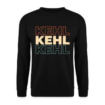 Deutsche Stadt Kehl Badenwürttemberg - Unisex Pullover - Schwarz - Vorne - Alina (178cm) & Michal (187cm)