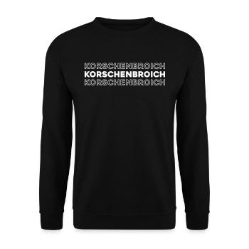 German city Korschenbroich, North Rhine-Westphalia - Unisex Sweatshirt - black - Front - Alina (178cm) & Michal (187cm)