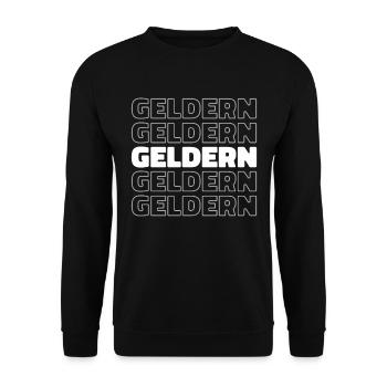 Deutsche Stadt Geldern Nordrheinwestfalen - Unisex Pullover - Schwarz - Vorne - Alina (178cm) & Michal (187cm)