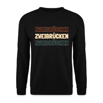 Ville allemande de Zweibrücken Rhénanie-Palatinat - Sweat-shirt Unisexe - noir - Devant - Alina (178cm) & Michal (187cm)