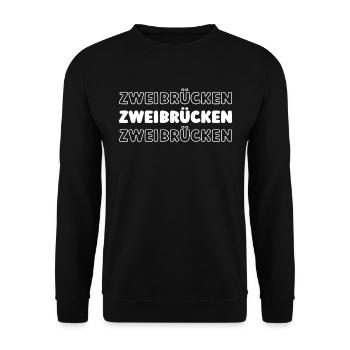 Ville allemande de Zweibrücken Rhénanie-Palatinat - Sweat-shirt Unisexe - noir - Devant - Alina (178cm) & Michal (187cm)