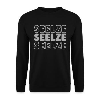 German city of Seelze, Lower Saxony - Unisex Sweatshirt - black - Front - Alina (178cm) & Michal (187cm)