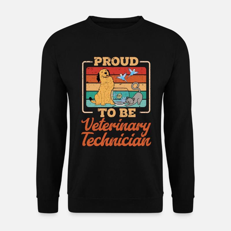 Veterinary Technician Proud To Be Animal Lover - Unisex Pullover - Schwarz