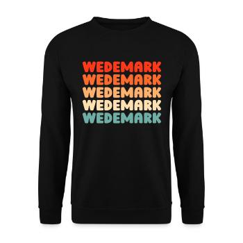 German city Wedemark, Lower Saxony - Unisex Sweatshirt - black - Front - Alina (178cm) & Michal (187cm)