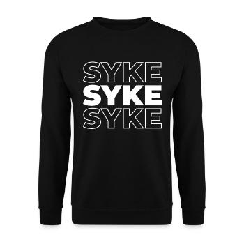 German city Syke, Lower Saxony - Unisex Sweatshirt - black - Front - Alina (178cm) & Michal (187cm)