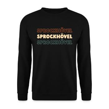 Deutsche Stadt Sprockhövel Nordrheinwestfalen - Unisex Pullover - Schwarz - Vorne - Alina (178cm) & Michal (187cm)