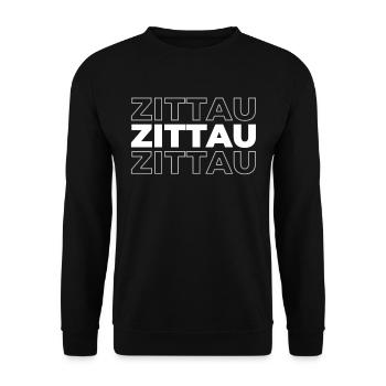 Deutsche Stadt Zittau Sachsen - Unisex Pullover - Schwarz - Vorne - Alina (178cm) & Michal (187cm)